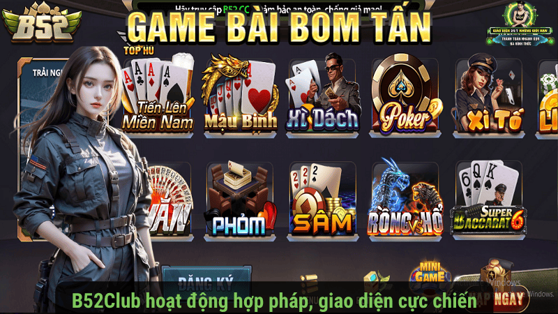 B52Club hoạt động hợp pháp, giao diện cực chiến