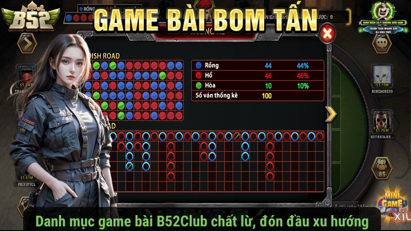 Danh mục game bài B52Club chất lừ, đón đầu xu hướng