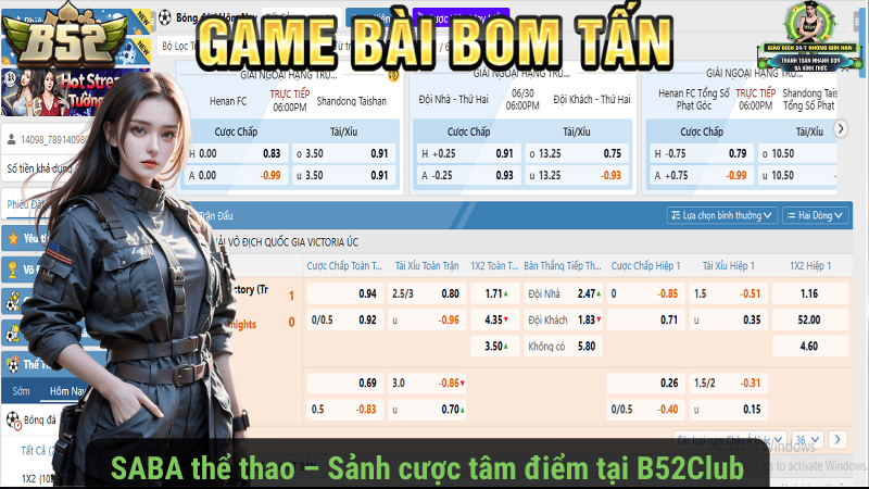 SABA thể thao – Sảnh cược tâm điểm tại B52Club